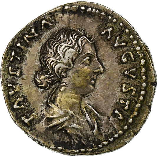 Faustina II, 
  
  Denario, 
  
  161-176