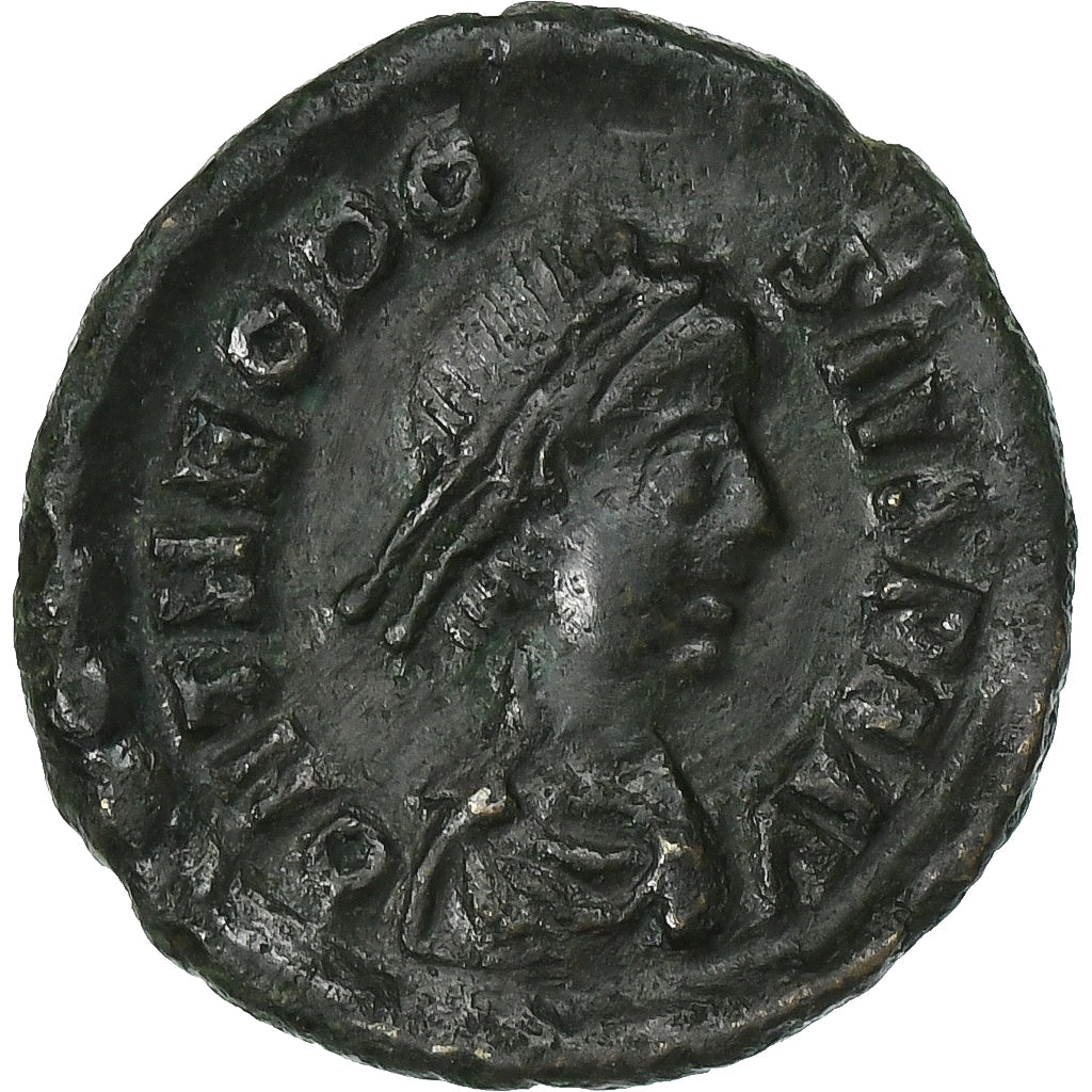 Teodosio I, 
  
  Follis, 
  
  384-387