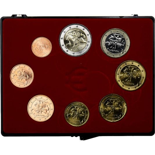 Lituania, 
  
  Conjunto 1 ct. - 2 euros, 
  
  BU