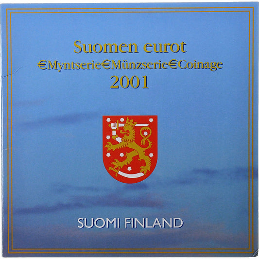 Finlandia, 

Lote de 1 c. - 2 euros, 

2001