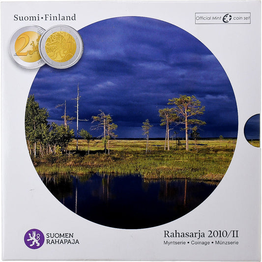 Finlandia, 

Set de 1 unidad - 2 euros + 2 €, 

2010