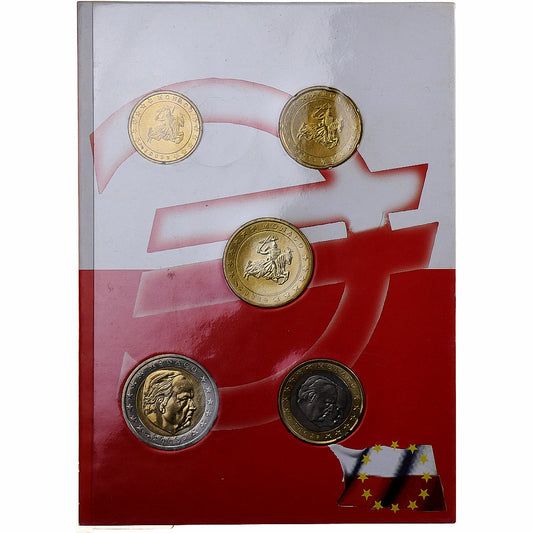 Mónaco, 
  
  Rainiero III y Alberto, 
  
  Cofre 10 c. - 2 euros