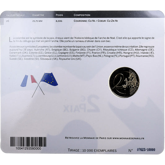 Francia,

2 euros,

Paz en Europa