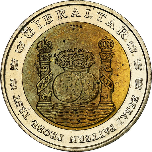 Gibraltar, 

2 euros, 

Patrones de fantasía en euros