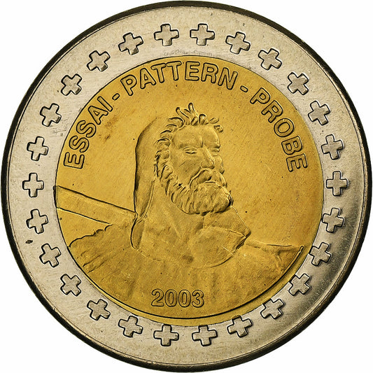 Suiza, 

2 euros, 

Patrones de fantasía del euro
