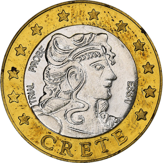 Creta, 

2 euros, 

Patrones de fantasía en euros