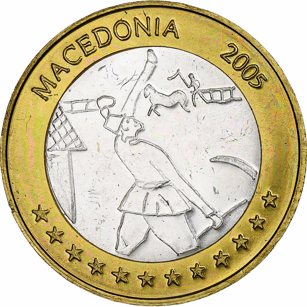 Macedonia,

2 euros,

Patrones de fantasía del euro