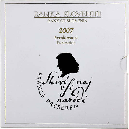 Eslovenia, 
  
  1 céntimo a 2 euros, 
  
  Francia Prešeren