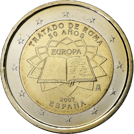 España, 
  
  2 euros, 
  
  Tratado de Roma