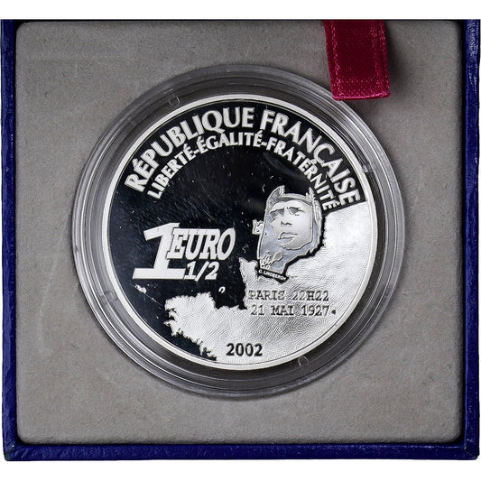 Francia, 
  
  1-1/2 euros, 
  
  Traversée de Lindbergh