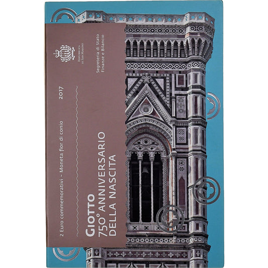 San Marino, 
  
  2 euros, 
  
  Giotto