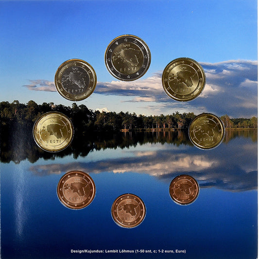 Estonia, 

1 céntimo a 2 euros, 

BU