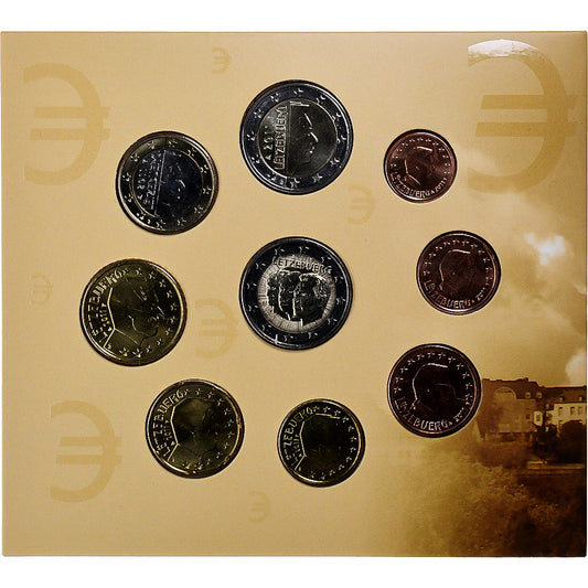 Luxemburgo, 
  
  1 céntimo a 2 euros, 
  
  BU