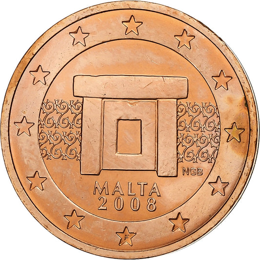 Malta, 
  
  2 céntimos de euro, 
  
  BU