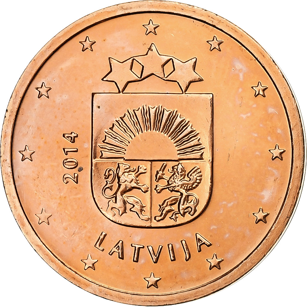 Letonia, 
  
  2 céntimos de euro, 
  
  BU