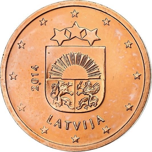 Letonia, 
  
  2 céntimos de euro, 
  
  BU