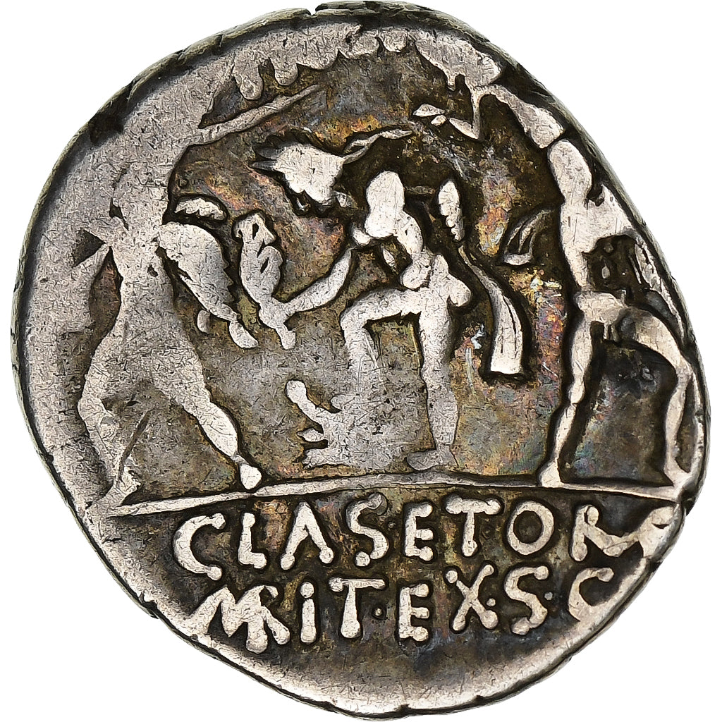 Sexto Pompeyo, 
  
  Denario, 
  
  37-36 a.C.