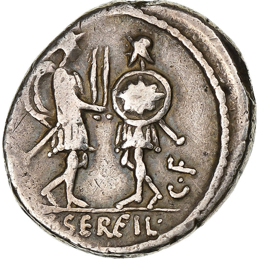 Servilia, 
  
  Denario, 
  
  57 a.C.