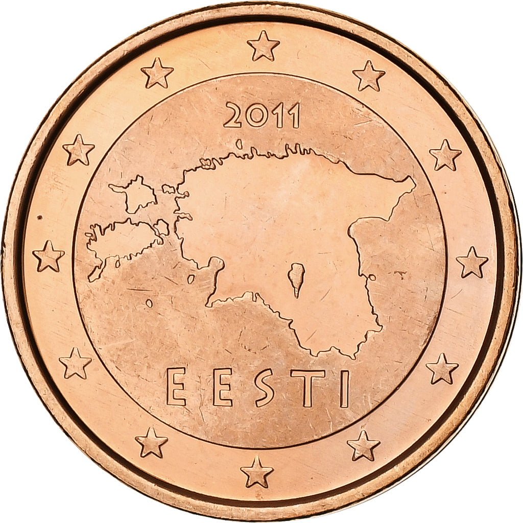 Estonia, 
  
  2 céntimos de euro, 
  
  BU