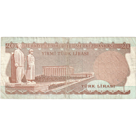 Turquía, 

20 liras, 

EF(40-45)