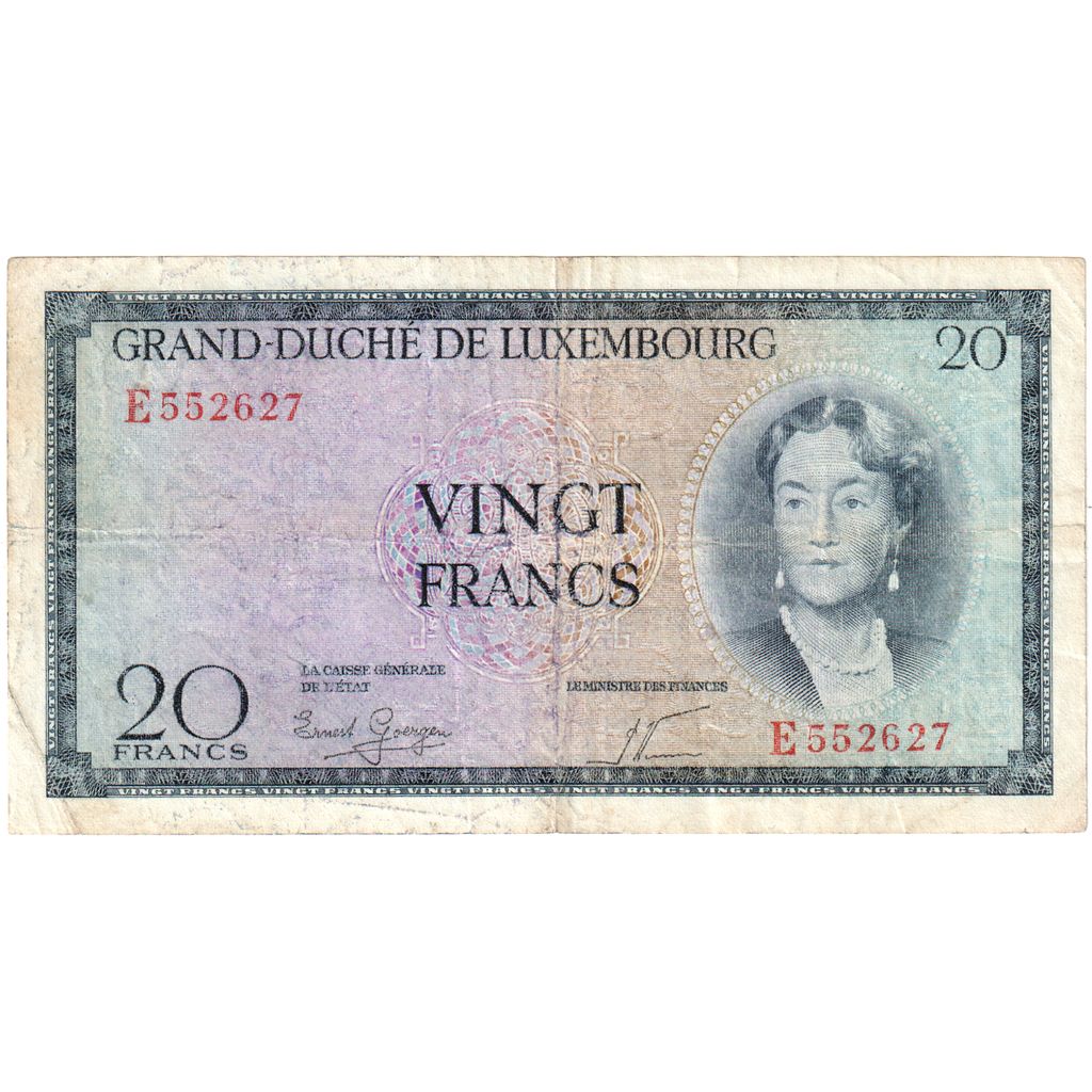 Luxemburgo, 
  
  20 francos, 
  
  FV(30-35)