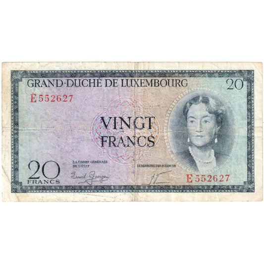 Luxemburgo, 
  
  20 francos, 
  
  FV(30-35)