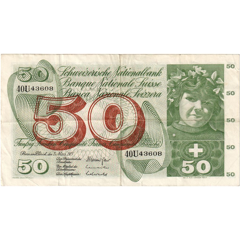 Suiza, 

50 Franken, 

15 de enero de 1969