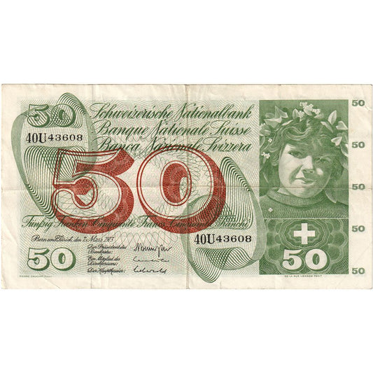 Suiza, 

50 Franken, 

15 de enero de 1969