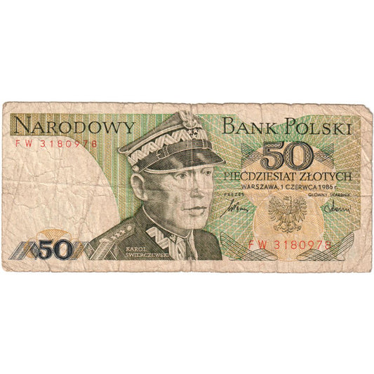Polonia, 
  
  50 zlotych, 
  
  1986-06-01