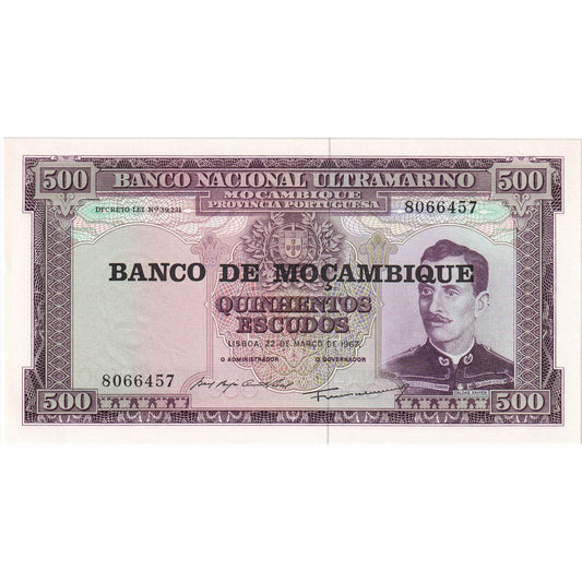 Mozambique, 
  
  500 escudos, 
  
  1967-03-22