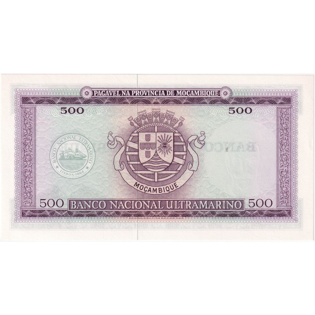 Mozambique, 
  
  500 escudos, 
  
  1967-03-22