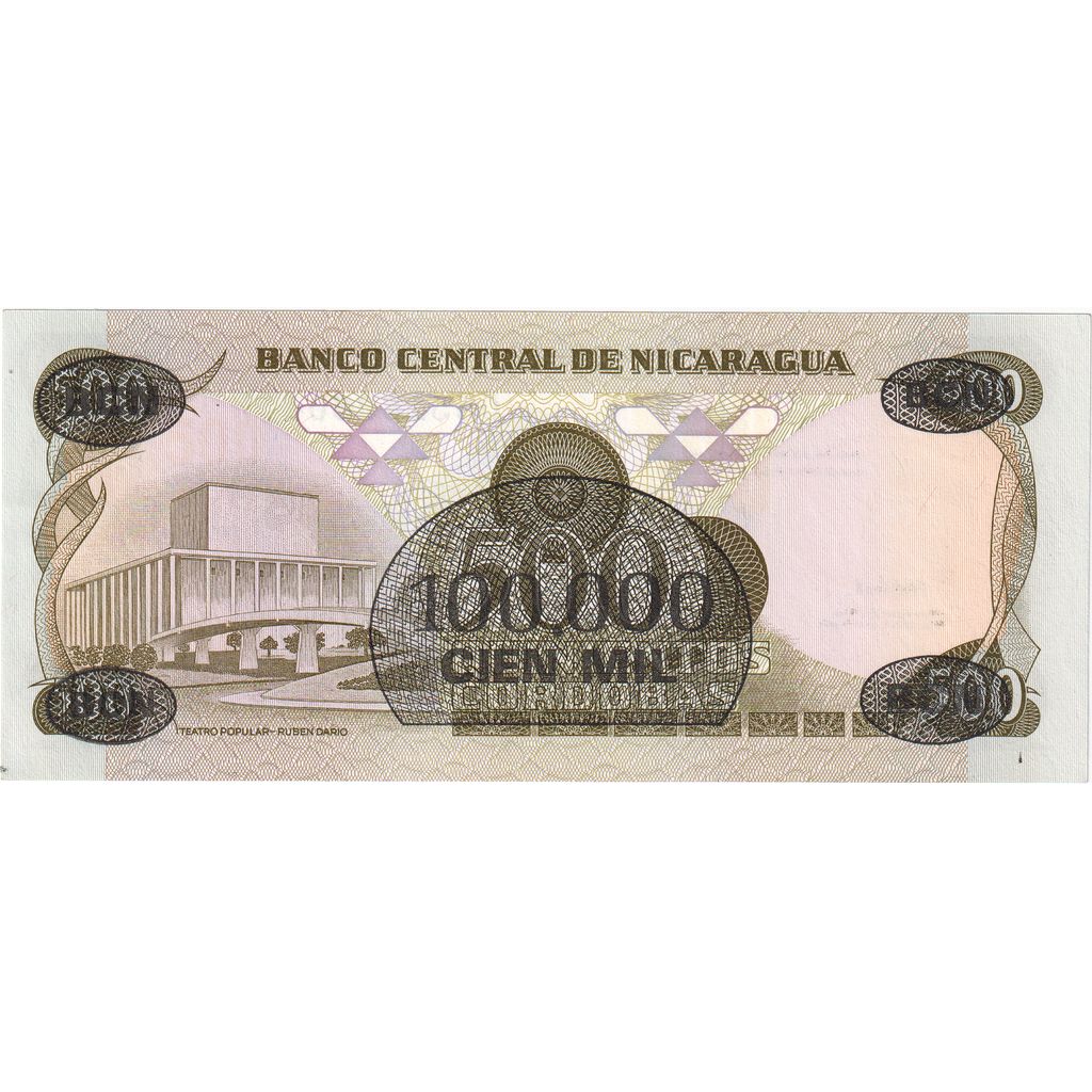 Nicaragua, 
  
  100, 
  
  000 córdobas en 500 córdobas