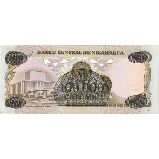 Nicaragua, 
  
  100, 
  
  000 córdobas en 500 córdobas