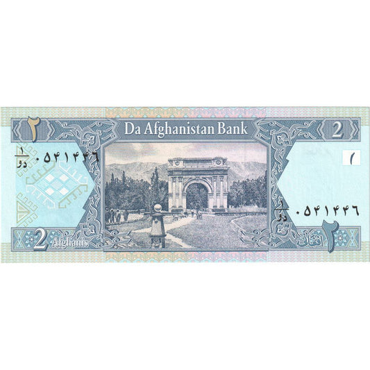 Afganistán, 
  
  2 afganos, 
  
  UNC(65-70)