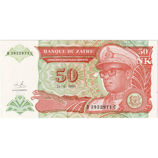 Zaire, 
  
  50 Nuevos Zaires, 
  
  1993-06-24