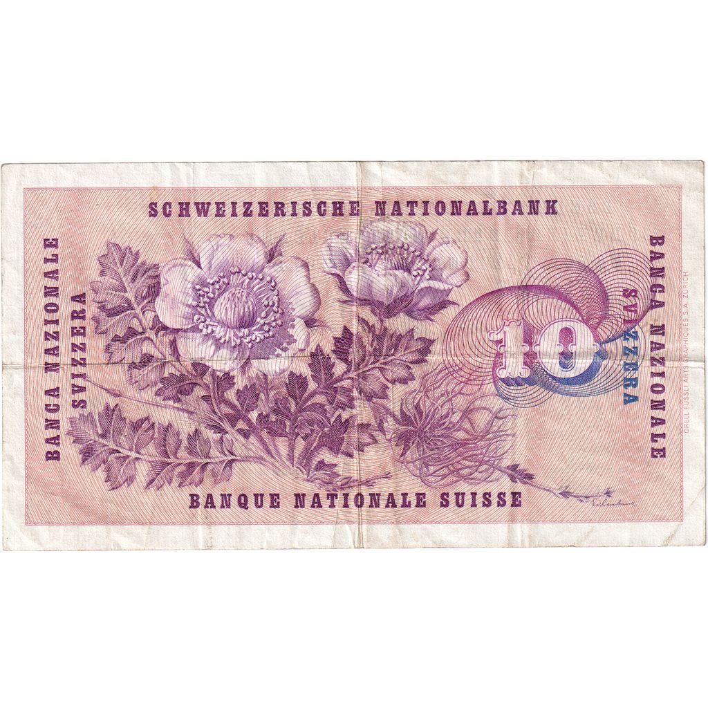 Suiza, 

10 Franken, 

1964-10-26