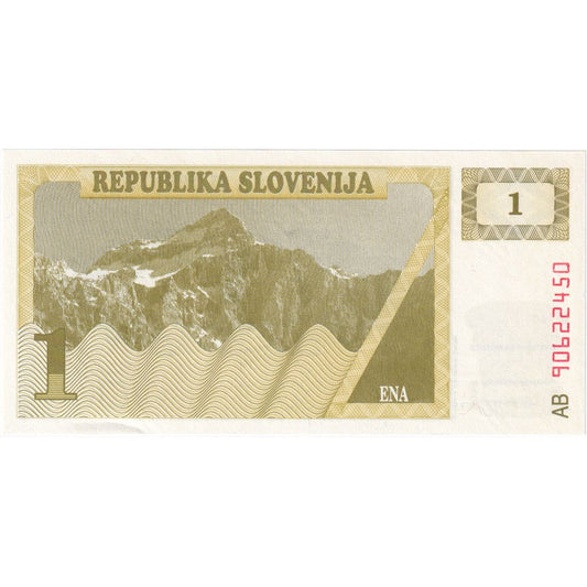 Eslovenia, 

1 tólar, 

UNC(65-70)