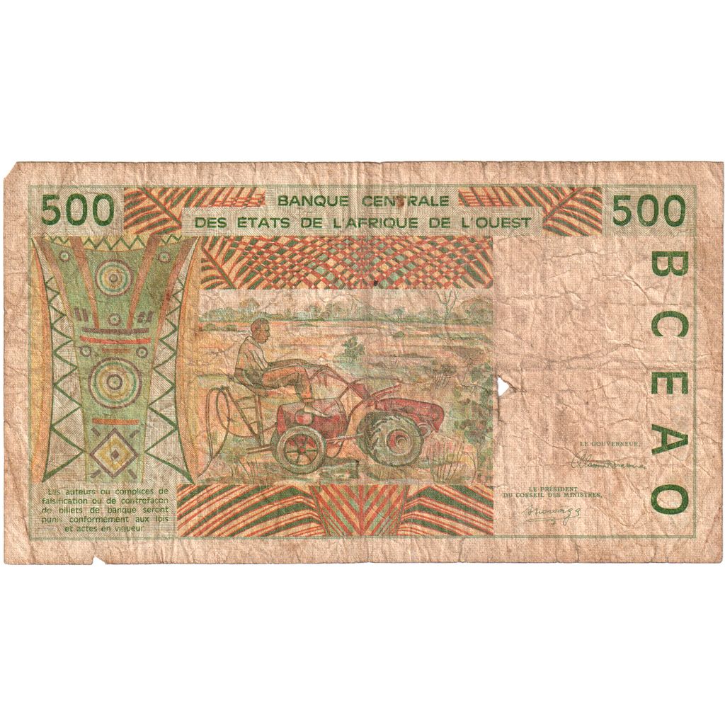 Estados de África Occidental, 

500 francos, 

VF (20-25)