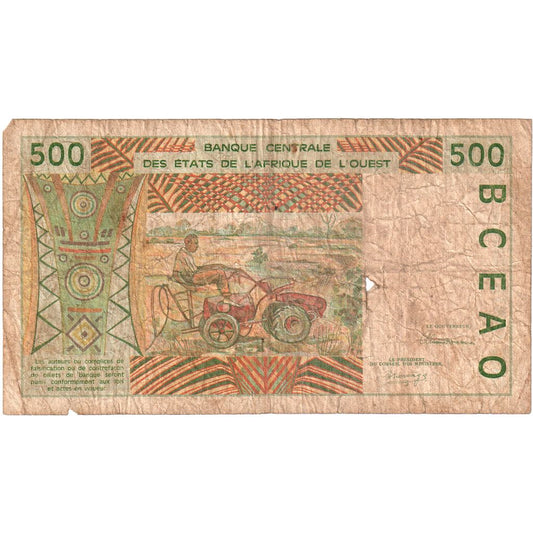 Estados de África Occidental, 

500 francos, 

VF (20-25)