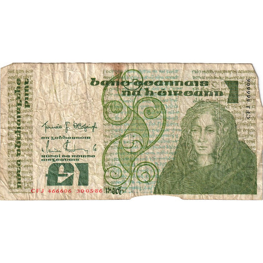 República de Irlanda, 

1 libra, 

30/05/1986