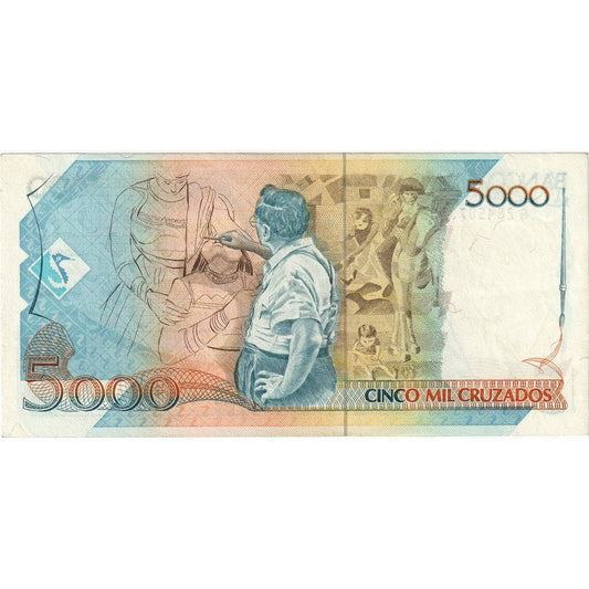 Brasil, 
  
  5 Cruzados Novos sobre 5000 Cruzados, 
  
  UA(55-58)