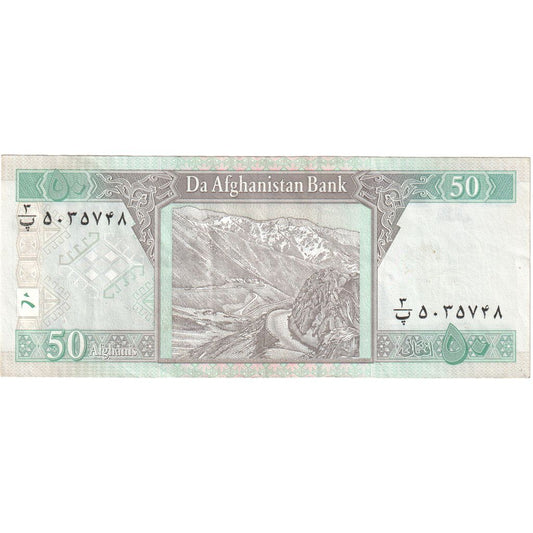 Afganistán, 
  
  50 afganos, 
  
  UNC(63)