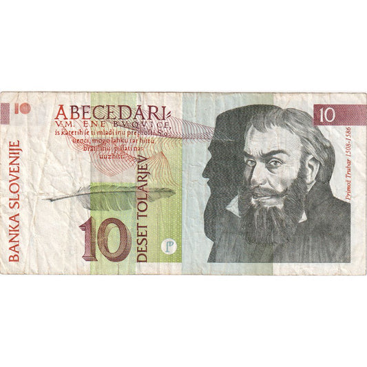 Eslovenia, 
  
  10 Tolarjev, 
  
  1992-01-15
