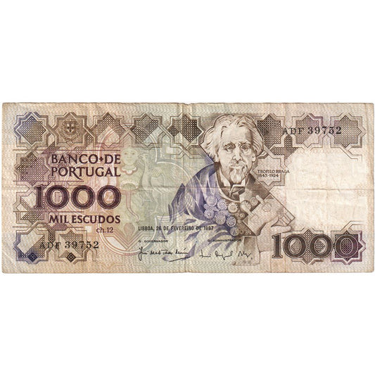 Portugal, 
  
  1000 escudos, 
  
  1987-02-26