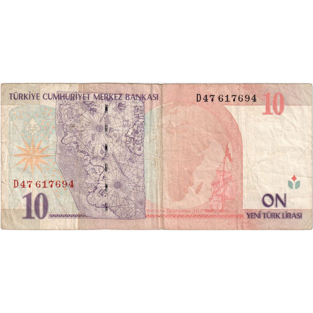 Turquía, 

10 Nuevas Liras, 

MBF (30-35)
