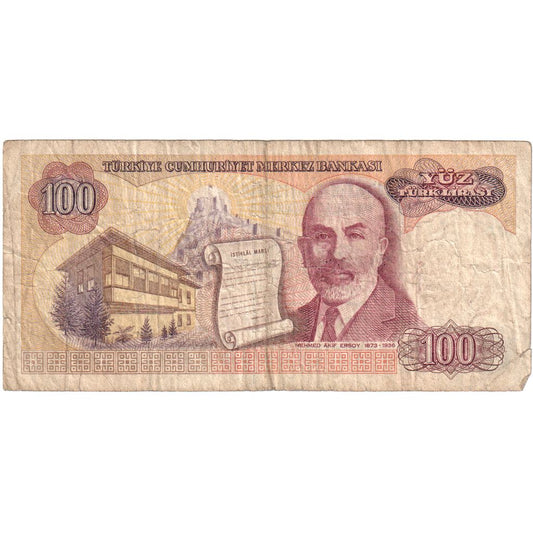Turquía, 

100 liras, 

VF(20-25)