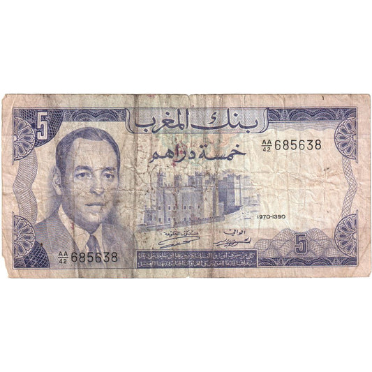 Marruecos, 

5 dírhams, 

VF (20-25)