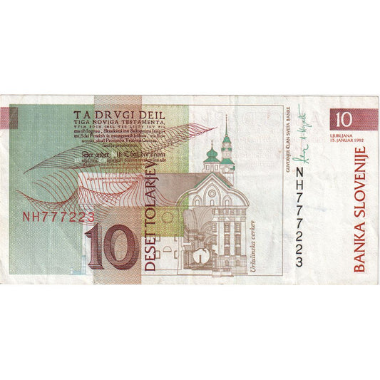 Eslovenia, 
  
  10 Tolarjev, 
  
  UNC(65-70)