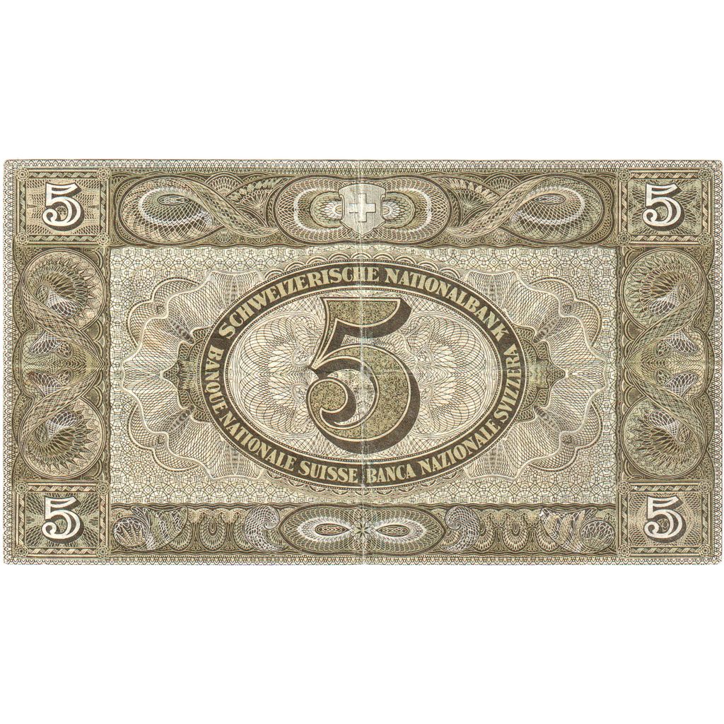 Suiza, 

5 Franken, 

20 de enero de 1949