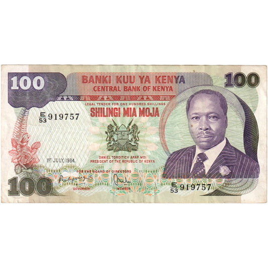 Kenia, 

100 chelines, 

1984